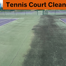 Commercial Pressure Washing Tennis Court Cleaning at Centerville High School, Oh